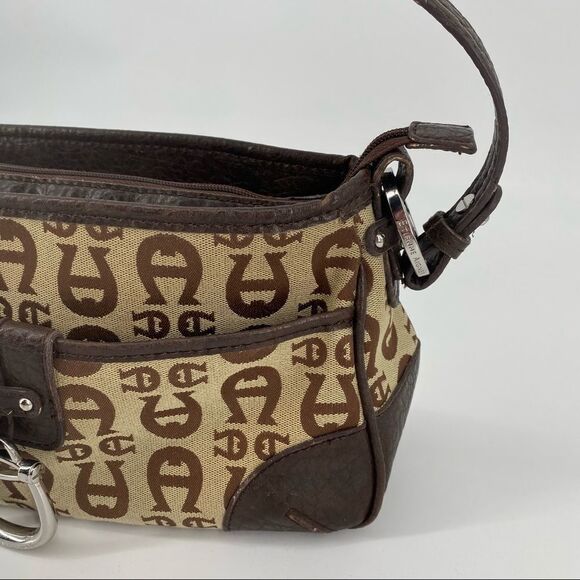 Etienne Aigner Handbag Purse Tote signature logo canvas - Picture 10 of 15